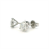 Classic & Contemporary 14K White Gold Martini Set Natural 2.0 Carats Diamond Stud Earrings