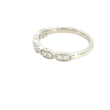 Elegant Diamond Bands 14K Gold White 1/4 Carats Diamond Anniversary Band