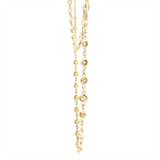 Elegant Diamond Necklaces 14K Gold Yellow 3.02 Carats Round Diamond Station Necklace - 18 Inch