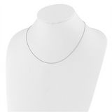 Elegant & Durable Designs 10K Gold White 0.80mm Baby Spiga Wheat Chain, 18 Inch Adjustable