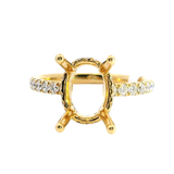 Elegant Diamond Mountings 18K Yellow Gold 3.0 Carat Round Setting -  0.56 Carat Diamonds