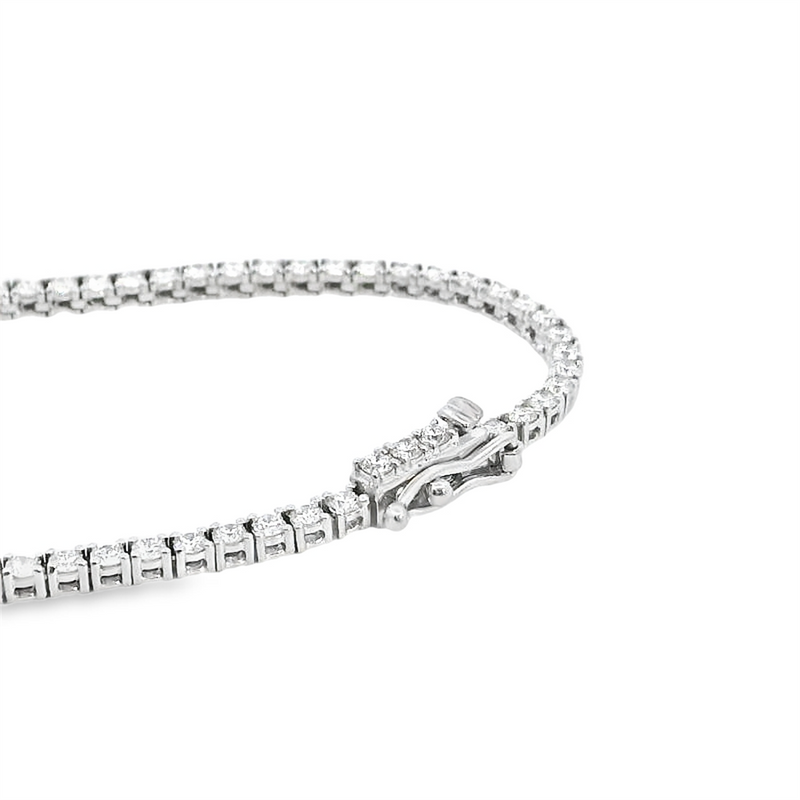 Elegant Diamond Necklaces 18K White Gold 6.02 Carats Diamond Riviera Tennis Necklace - 17 Inch