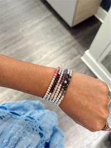 May Birthstone Emerald Bead Bracelet