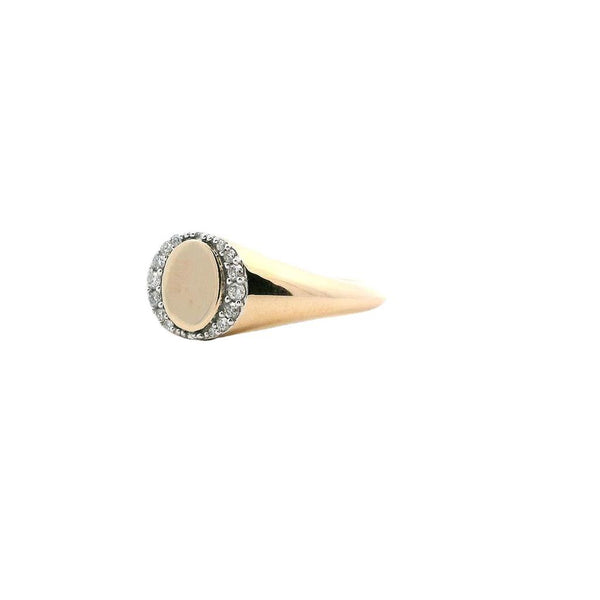 Elegant & Trendy 14K Gold Yellow 0.11 Carats Diamond Halo Fashion Ring