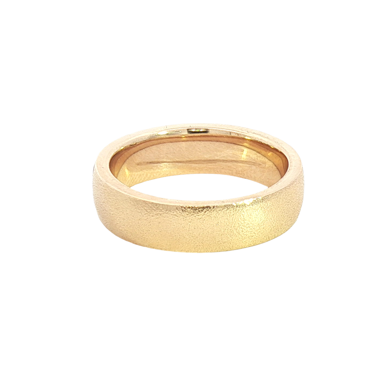 Elegant & Trendy Satin Finish 14K Yellow Gold 0.52 Carats Diamond Scatter Band