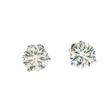 Classic & Contemporary 14K White Gold Lab-Grown 3.08 Carats Diamond Stud Earrings
