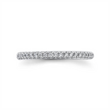 Elegant Diamond Bands 14K White Gold Stackable 0.18 Carats Diamond Stackable Band