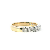 Elegant Diamond Bands 10K Gold Yellow Stackable 3/4 Carats Diamond Anniversary Band