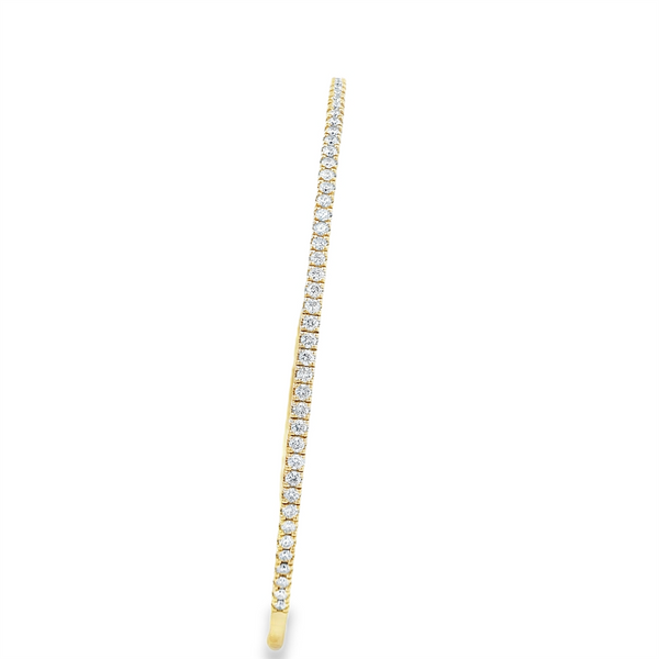 Sophisticated & Timeless Diamond Bracelets 14K Gold Yellow & Titanium 0.50 Carats Flexible Bangle Bracelet - 0.5 CTW, Size 6.75 Inch