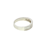 Elegant & Trendy 18K White Gold Baguette & Round Cut 0.57 Carats Diamond Band