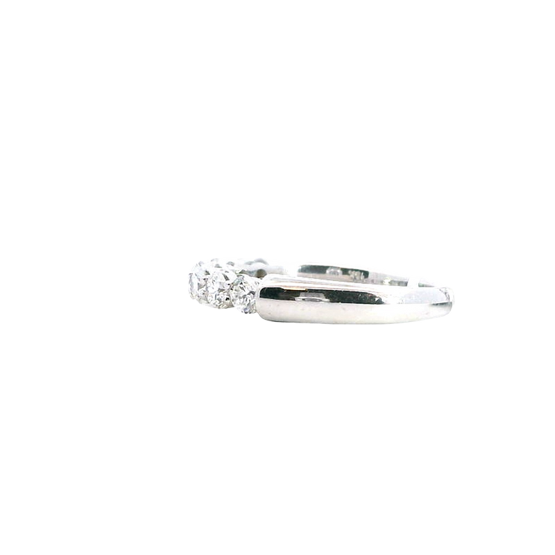 Elegant Diamond Bands 18K Gold White 0.76 Carats Diamond Anniversary Band