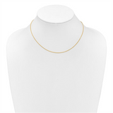 Elegant & Durable Designs 10K Gold Yellow 1.0mm Diamond Cut Wheat Chain, 18 Inch Adjustable