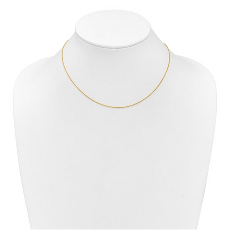 Elegant & Durable Designs 10K Gold Yellow 1.0mm Diamond Cut Wheat Chain, 18 Inch Adjustable