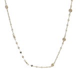 Elegant Diamond Necklaces 14K Yellow Gold Sparkle Chain & 0.20 Carats Diamond Station Necklace - 18 Inch