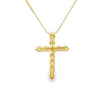 Elegant Diamond Necklaces & Pendants 14K Yellow Gold 0.55 Carats Diamond Cross Pendant