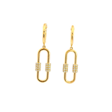 Classic & Contemporary 18K Yellow Gold 0.79 Carats Diamond Dangle Earrings