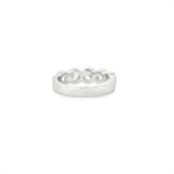 14K White Gold 1.50ctw Diamond Halo Stackable Anniversary Band