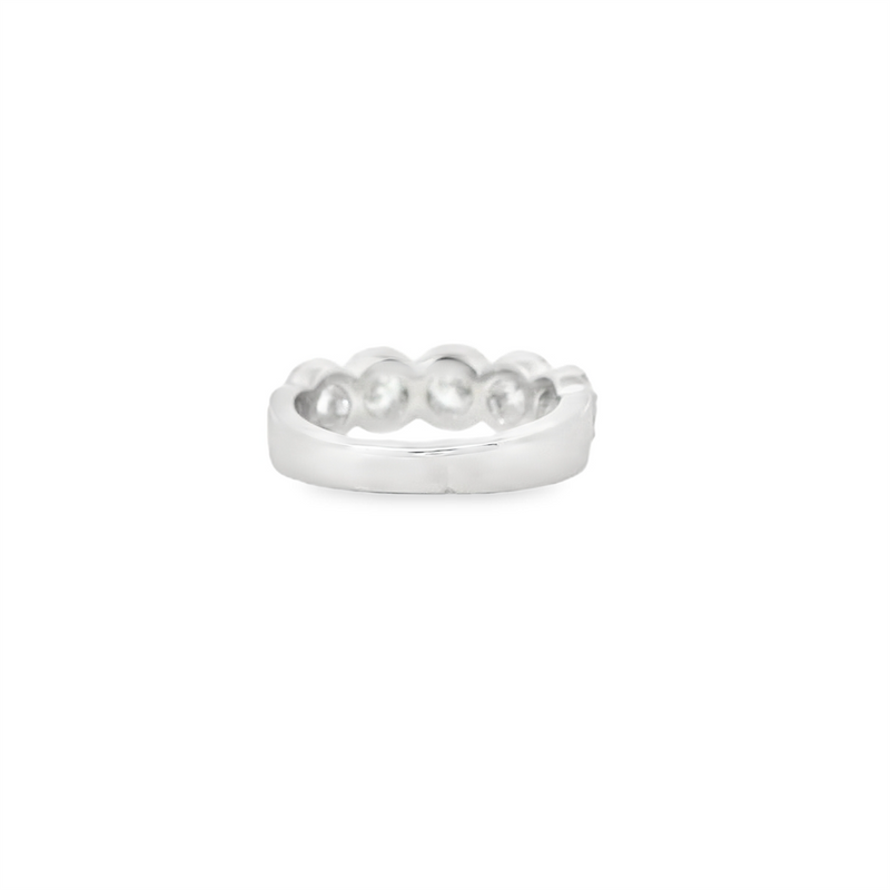 14K White Gold 1.50ctw Diamond Halo Stackable Anniversary Band