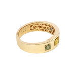 Bold & Elegant 14K Yellow Gold 0.74 Carats Multi Colored, Multi Cut Sapphire Stackable Ring