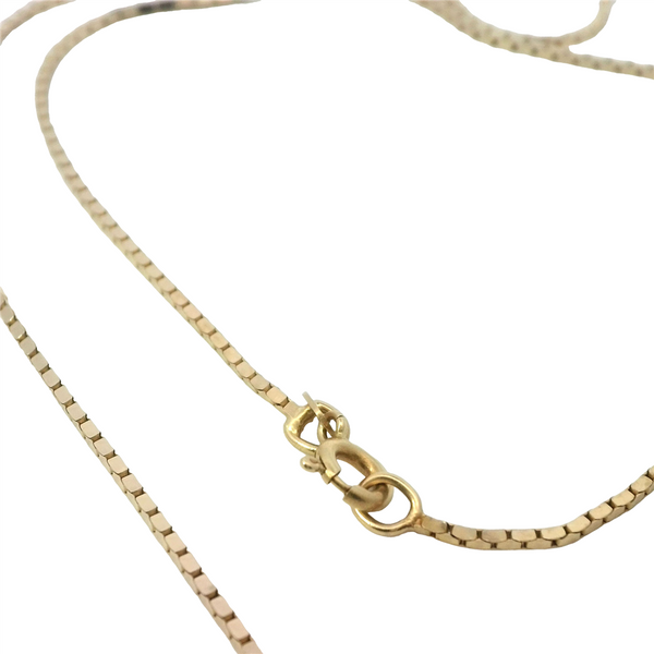 Yellow 14 Karat Gold Box Chain