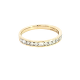 Elegant Diamond Bands 14K Gold Yellow Channel Set 0.17 Carats Diamond Anniversary Band