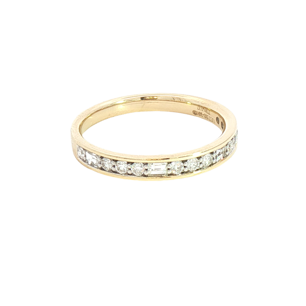 Elegant Diamond Bands 14K Gold Yellow Channel Set 0.17 Carats Diamond Anniversary Band