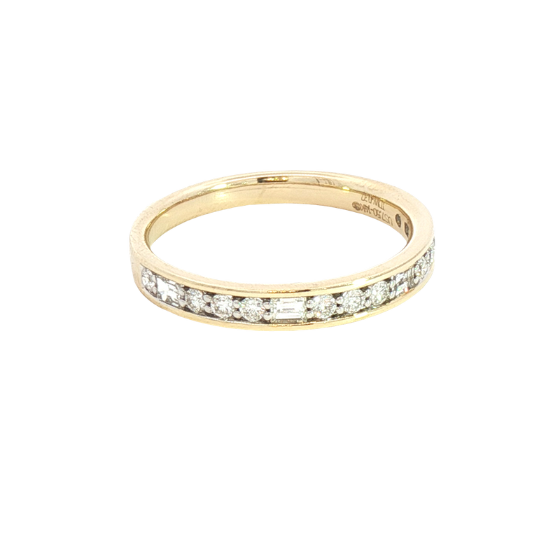 Elegant Diamond Bands 14K Gold Yellow Channel Set 0.17 Carats Diamond Anniversary Band