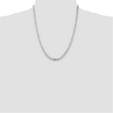 Classic Sterling Silver Jewelry White Sterling Silver 4.5mm Curb Chain, 22 Inch