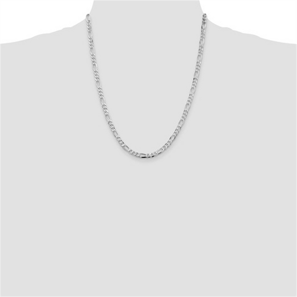 Classic Sterling Silver Jewelry White Sterling Silver 4.5mm Curb Chain, 22 Inch