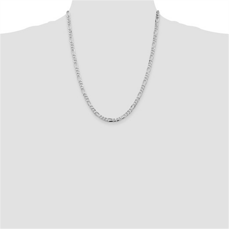 Classic Sterling Silver Jewelry White Sterling Silver 4.5mm Curb Chain, 22 Inch