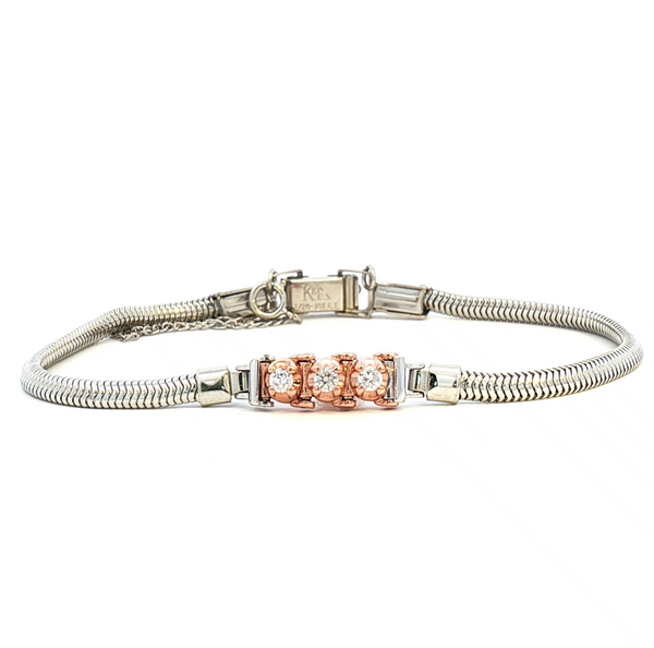 14K Rosé Gold Add-a-Link Starter Tennis Bracelet - 0.18ctw Diamonds, G/VS2