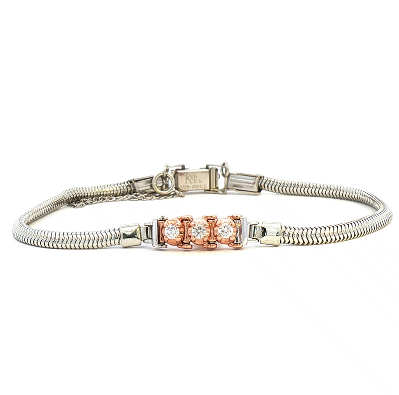 14K Rosé Gold Add-a-Link Starter Tennis Bracelet - 0.18ctw Diamonds, G/VS2