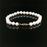 Elegant Pearl Bracelet 14K Yellow Gold Freshwater 6.0 - 6.5 MM Pearl Bracelet, 7 Inch