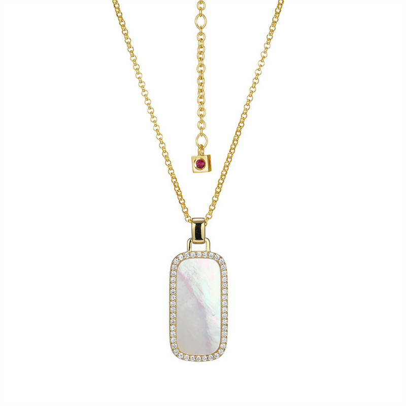 Yellow Silver Plate Drop Necklace