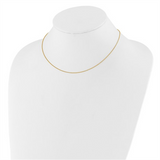Elegant & Durable Designs 10K Gold 0.80mm Baby Spiga Yellow Wheat Chain, 18 Inch Adjustable