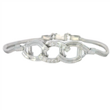 Sophisticated & Timeless Diamond Bracelets 14K Gold White Add-A-Link Round Diamond & Polished Curb Link Bracelet Starter - 0.30 CTW, Size 7.5 Inch