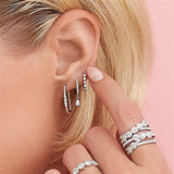 14K Yellow Gold 0.26 Carats Diamond Huggie Earrings