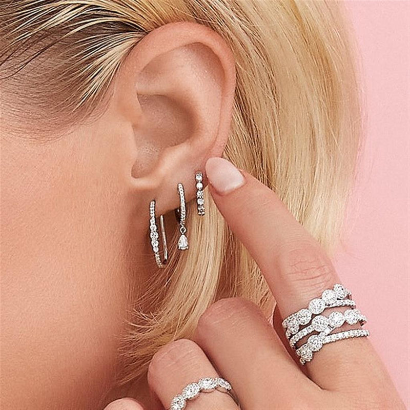 14K Yellow Gold 0.26 Carats Diamond Huggie Earrings