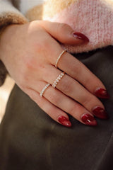14K Yellow Gold Diamond Anniversary Ring, 0.60ctw, 7 Oval Diamonds