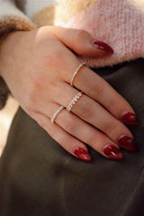 14K Yellow Gold 0.53 Carats Diamond Half Anniversary Band