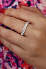 Elegant Diamond Bands 14K Gold White Anniversary 1.00 Carats Diamond Anniversary Band