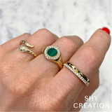 Yellow 14 Karat Gold 0.26 Carats Diamond Stackable Ring