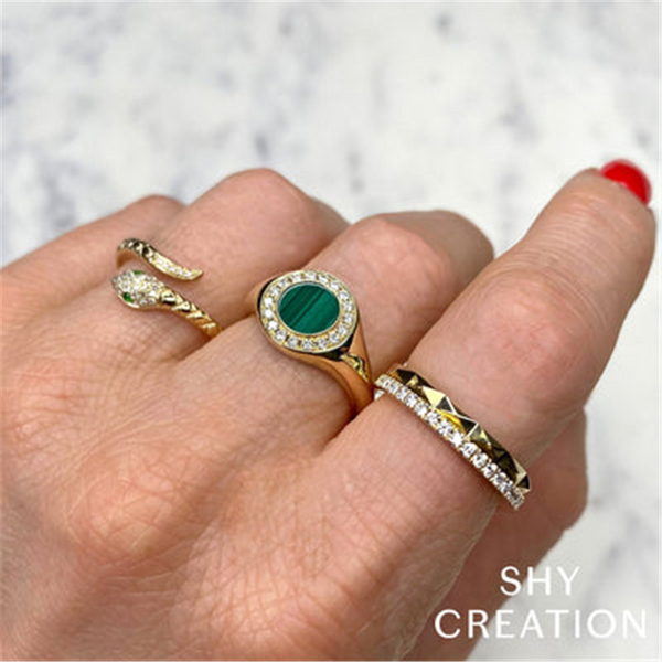 Yellow 14 Karat Gold 0.26 Carats Diamond Stackable Ring