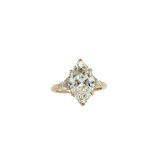 Elegant & Trendy 14K Yellow Gold 3.56 Carats Lab Grown Marquise Diamond Ring