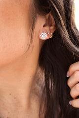 Classic & Contemporary 18K White Gold 0.71 Carats Diamond Jackets & 3.2mm Stud Earrings