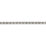 White Sterling Silver 3.0mm Rope Chain