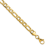 Yellow Stainless Steel Figaro Bracelet