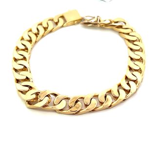 Yellow 18 Karat Gold 9.5mm Curb Bracelet