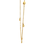 Elegant Diamond Necklaces 18K Yellow Gold Flat Beading & 0.31 Carats Diamond Station Necklace - 36 Inch