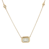 Elegant Diamond Necklaces 14K Yellow Gold 1.57 Carats Lab Grown Diamond Solitaire Station Necklace - 18 Inch